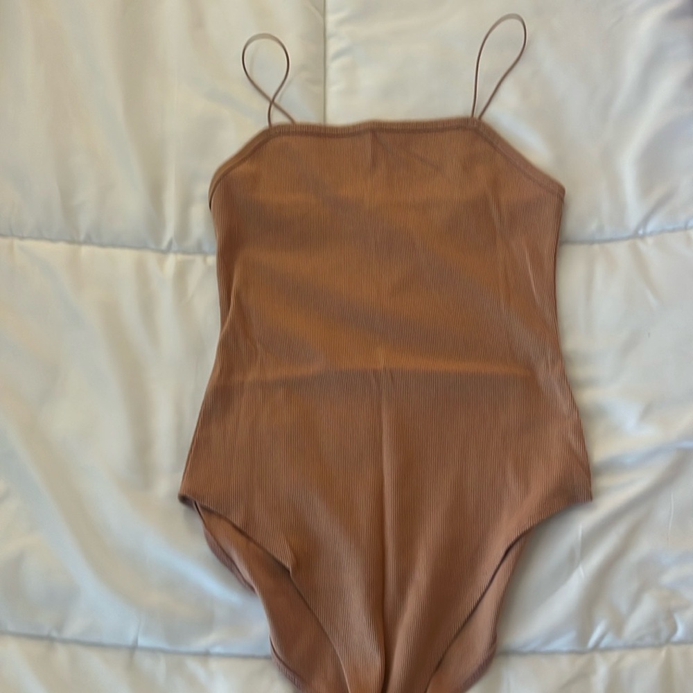 Wild Fable Brown Bodysuit Ribbed